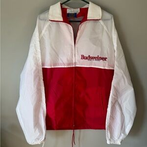 Vintage Deadstock Budweiser Red and White Promark Jacket